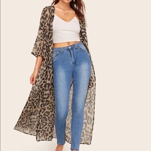 CHEETAH bathing suit cover up/cardigan